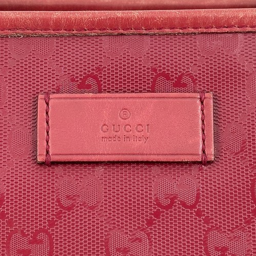 GUCCI GG Supreme Tote Bag Hand Bag RED PVC Auth - Picture 8 of 16