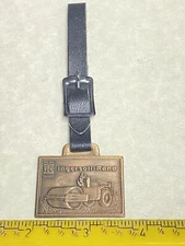 Vintage watch fob Ingersoll Rand Company ~ Vibratory Compactors w/leather Strap