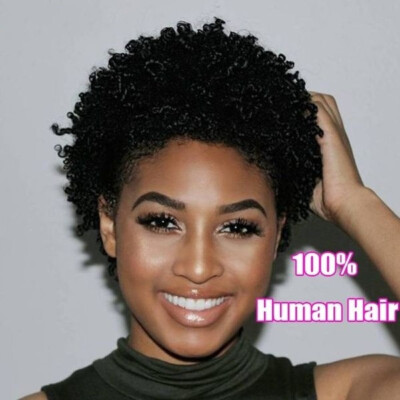 100% Brazilian Remy Hair Short Afro Kinky Curly Human Hair Wigs For Black Women - Foto 11