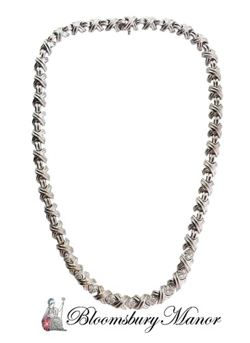 Tiffany & Co. Signature X 1.08ct Diamond Necklace in 18k White Gold - Picture 3 of 6