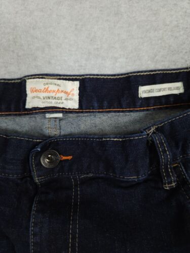 Weatherproof Vintage Jeans Mens Size 44x32 Relaxed Straight Leg Denim Blue Jeans - Picture 3 of 10