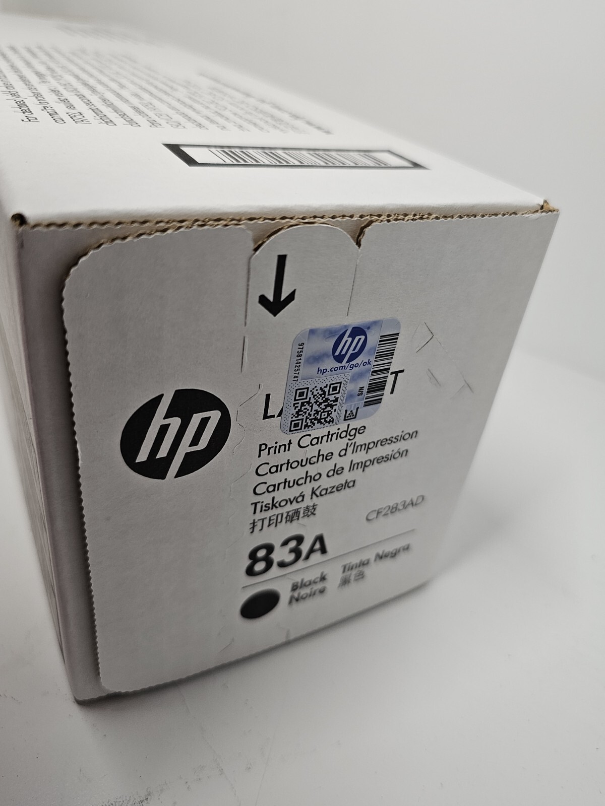 HP 83A (CF283AD) Black Original Toner Cartridge ONE CARTRIDGE GENUINE