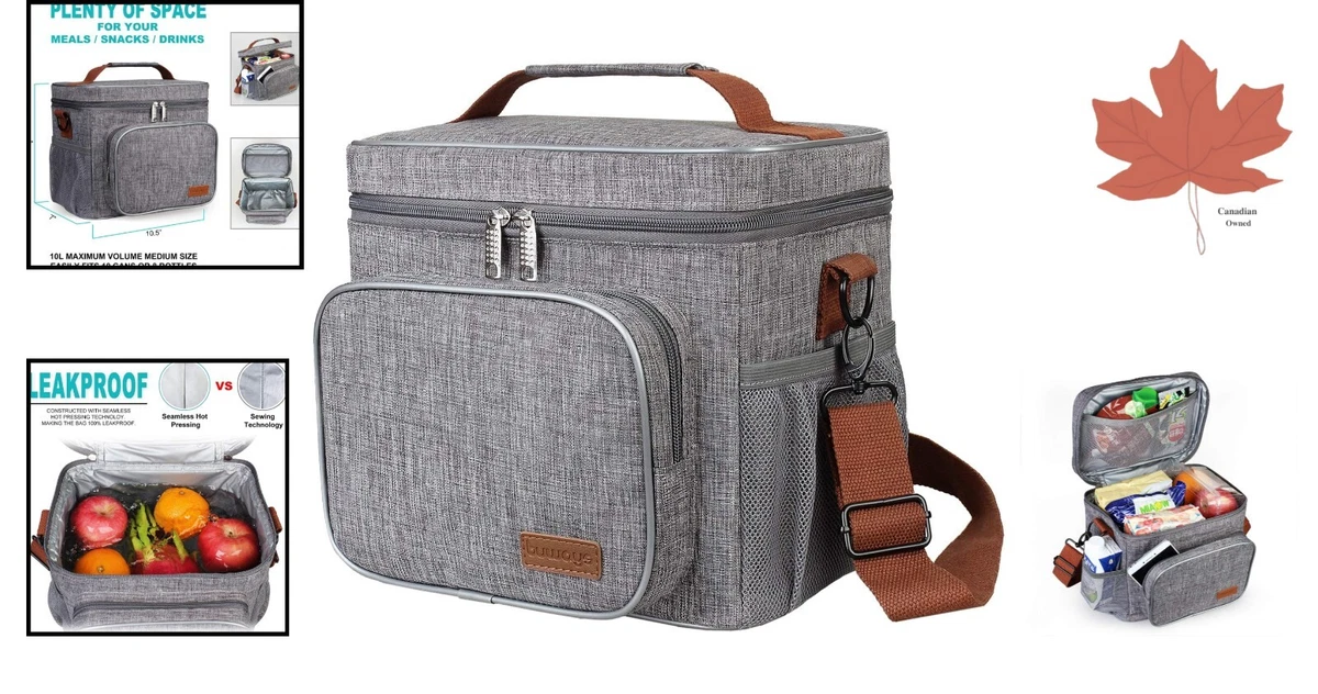 Insulated Lunch Bag with Leak Proof Cooler Adjustable Strap