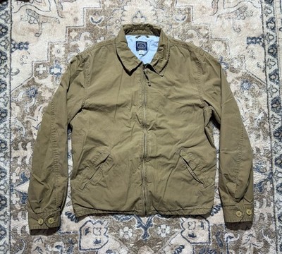 J.CREW Men's Khaki Tan Harrington Cotton Jacket J0274 Size Medium