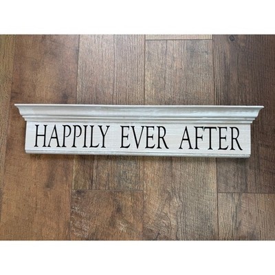 Happily Ever After Wood Sign Farmhouse Wedding Wall Decor Driftwood Designs