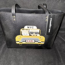 Karl Lagerfeld Mabel Taxi Cat Tote Bag Black ...