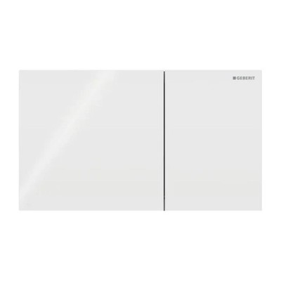 Geberit Platte Sigma70 eckig Glas weiß Doppelknopf | 115.622.SI.1 Glas Bia