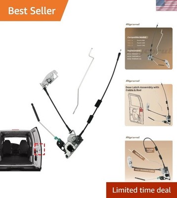 Rear Door Latch Cable & Rod for Ford E150 E250 E350 Econoline Van, Right Back Do