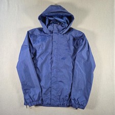The Norht Face Jacket Mens Medium Blue Resolve 2 Rain Coat Dryvent Hooded