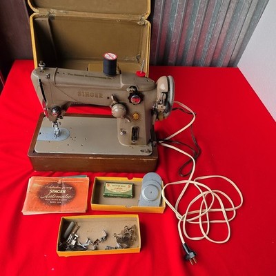 SINGER 306W/306K Portable Electric Household Sewing Machine w/ Case, Accessories