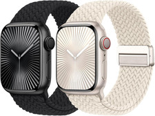 Braided Stretchy Magnetic Bands Compatible for Apple Watch Band Women Men