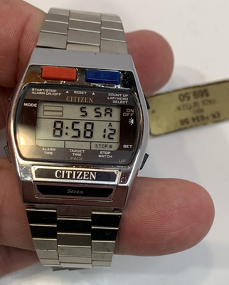 Rare Vintage Citizen Seven Digital Watch 9590-084063 KA CR-1034 GN