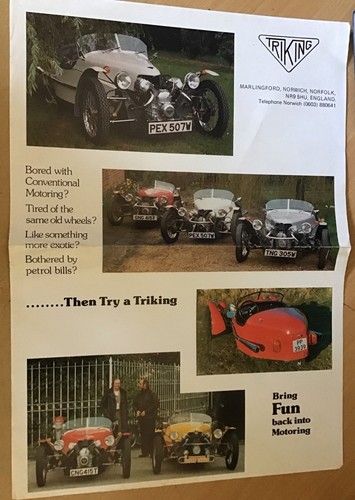 TRIKING Car Sales Brochure November 1981