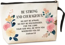 Inspirational Christian Gifts for Women Makeup Bag Positive Multicolor0654 