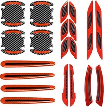 16 Piece Reflective Car Sticker Set Mirror Warning Sticker Car Door Handle Pr...