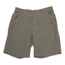 Simms Shorts Mens Medium Tan Khaki Fishing Performance Hiking Camping Quick Dry