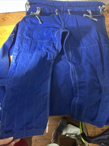 OSS Jui Jitsu BJJ Uniform Royal Blue A3 Martial Arts Heavy Duty Top 2 Piece Set - Picture 13 of 16