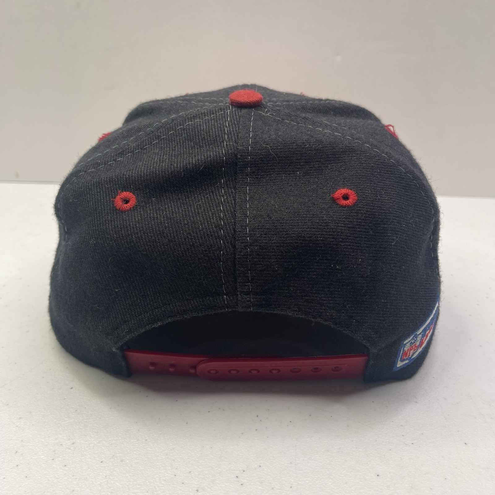 Vintage Washington Redskins Logo Athletic Sharktooth Snapback Hat Black Dome