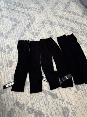 3x Bloch Girls 2x2 Rib Knee Leg Warmer Black Size EA Style CW0973