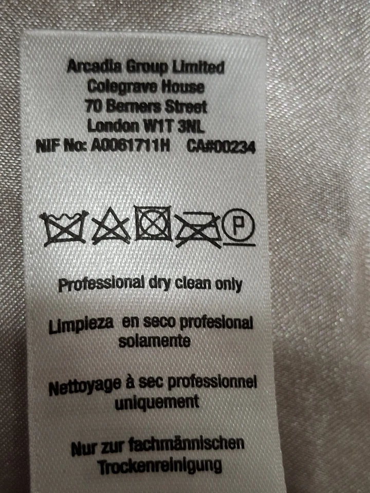 Wallis Women's Coat Longline Asymmetric Zip Up Closure Size 10 - Image 4 of 4