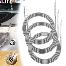 3Pcs Car Drain Dredge Sunroof Cleaning Scrub Brush Flexible Tools Accessories US