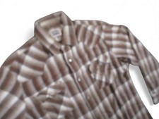 Vintage Levis Shirt Mens Large Brown Plaid Western Pearl Snap Flannel 90s