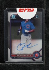 2022 Bowman Chrome Prospect Auto Christian Franklin #CPA-CF Auto 0rd2