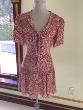 Reformation Adelina Floral Mini Dress in La Vie En Rose size 6 NWT