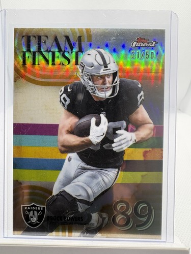 2025 Topps Finest Team Finest Brock Bowers Rookie TF-9 Gold /50 Raiders