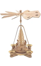 1662 - Richard Glaesser Pyramid - Deer - 10"H x 9.25"W x 9.25"D