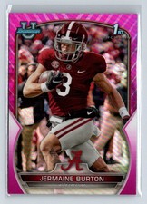 2022 Bowman Chrome Jermaine Burton 1st Bowman Pink Refractor Alabama 