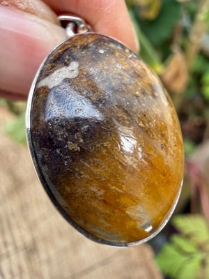 Blue John Stein Fluorit Kristall Anhänger Träne Castleton Derbyshire Treak Cliff