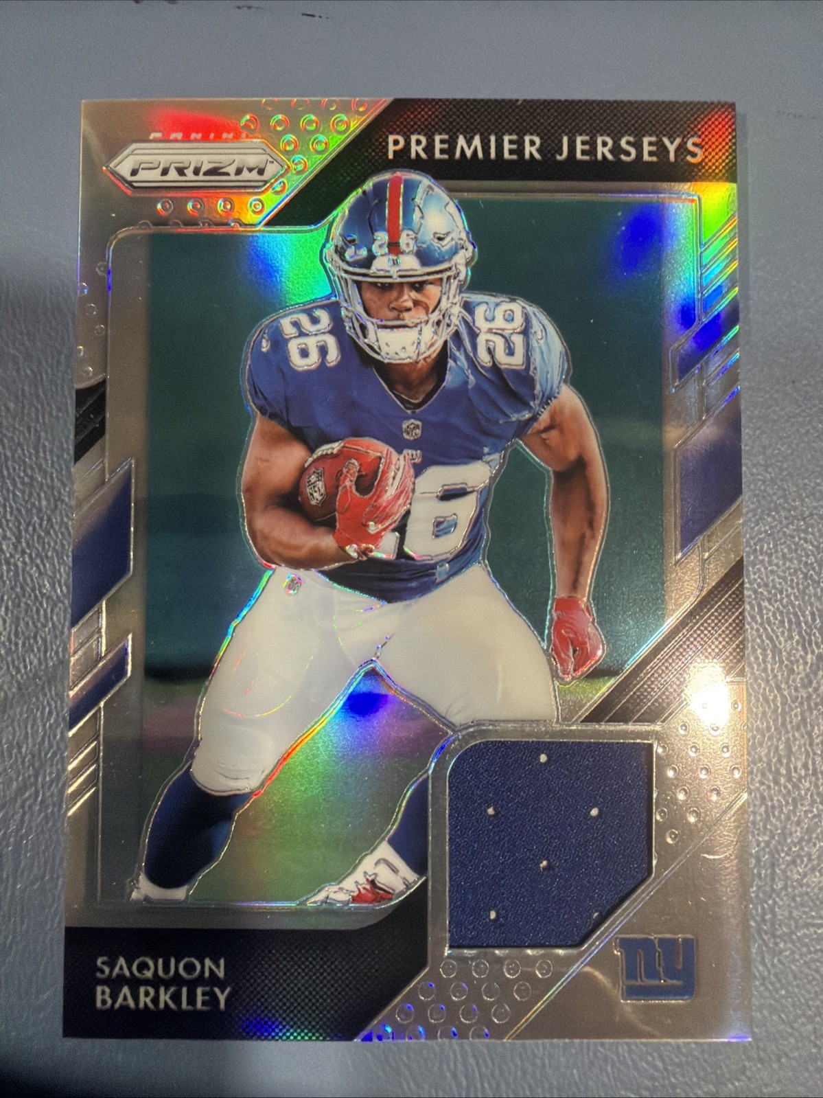 2018 Panini Prizm - Prizm Premier Jerseys Saquon Barkley #PP-2 (MEM, RC)