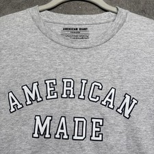 American Giant Made in USA Gray Crew Neck T Shirt Men’s L Heritage Workwear