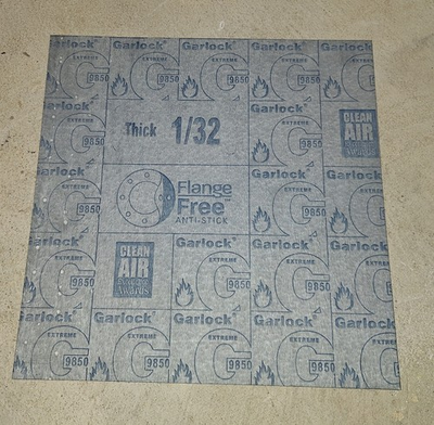 #ad Garlock 9850 Gasket Sheet Material Square 12quot; x 12quot; 1 32quot; Thick High Temp $24.99