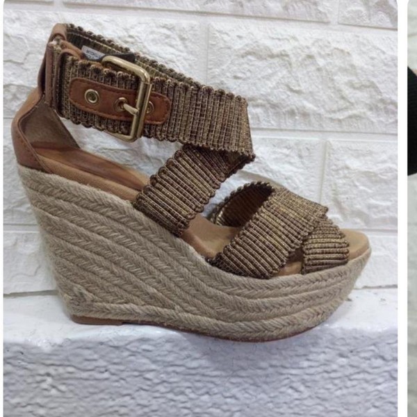 Women Nine West Heels Gold 39 #BE8Y