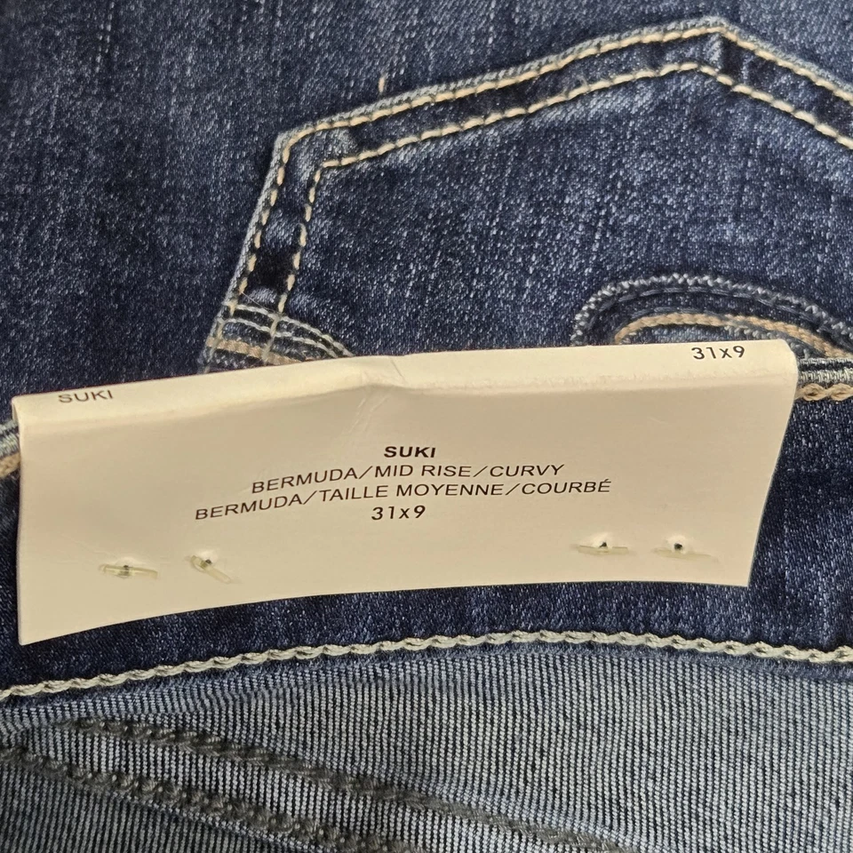 Pantalones Cortos Silver Jeans Co. para Mujer 31 Indigo Denim Bermudas Suki Curvy Nuevos con Etiquetas Foto 3 de 4