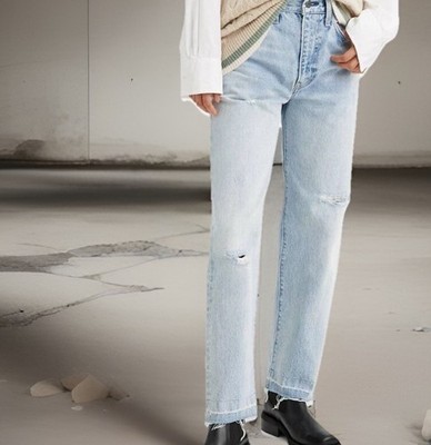 new LEVIS Made & crafted COLUMN JEANS W31 L30 size 12 women ladies high rise 501