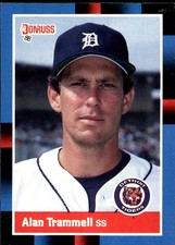 Alan Trammell 1988 Donruss #230 Detroit Tigers FREE SHIPPING AutographDen