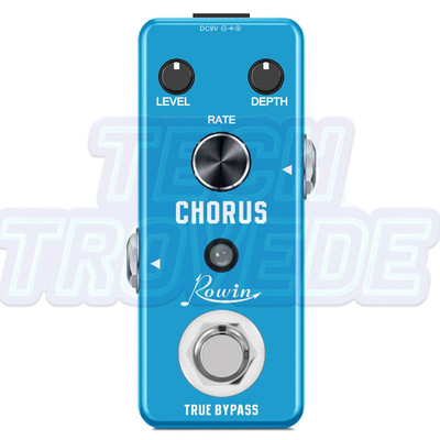 Rowin LEF-304 Guitar Chorus Effect Pedal Level Depth Knob High Warm Clear Sound