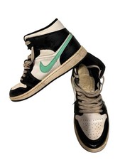 Men's Nike High Top Black White Mint Green Lace Up Sneakers 720200-13