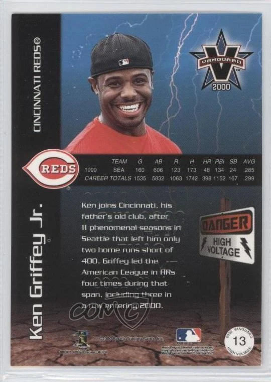 2000 Pacific Vanguard High Voltage All-Star Game Atlanta Embossed Ken Griffey Jr - Image 2 of 2