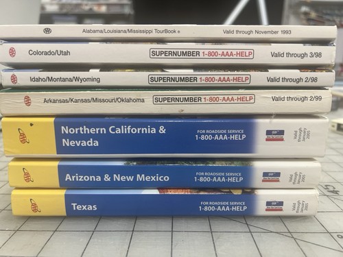 Lot Of 7 AAA Tour Books From 98’s- 2004 & 13 travel maps from various ...