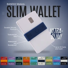 BAND[it] Minimalist Wallet – Slim Silicone Elastic Money Band Card Holder