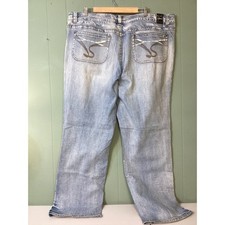 Jessica Simpson Womens Jeans Light Wash Embellished Pocket Flare Leg Size 26