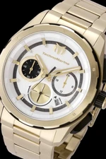 TechnoMarine Ocean Nomad Men's Watch 43MM Case Gold Tone Chronograph TM-318093
