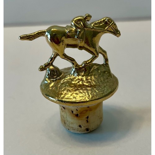 Blanton's Gold Edition Bourbon Bottle Stopper Horse Jockey Letter N Collectible