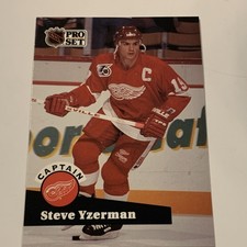 Pro Set 1991-92 Steve Yzerman Detroit Red Wings Captain #571 Hockey Card
