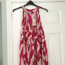 Monsoon Pink Beach Dress L BNWT