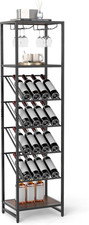 Portabottiglie Da Terra a 7 Livelli, Cantinetta Portabottiglie Di Vino Con Porta